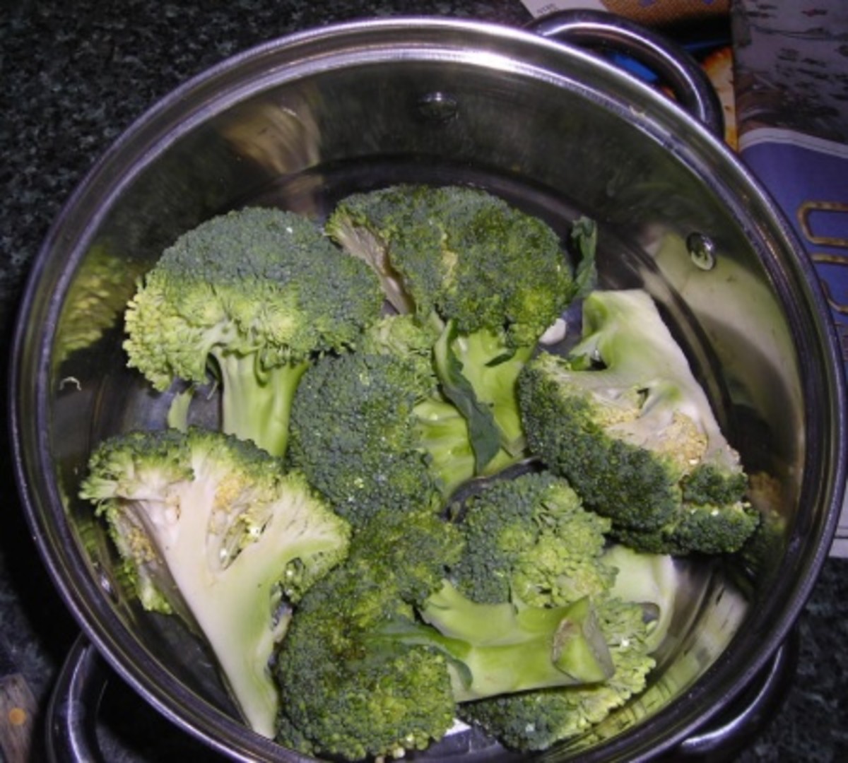 Broccoli in a saucepan