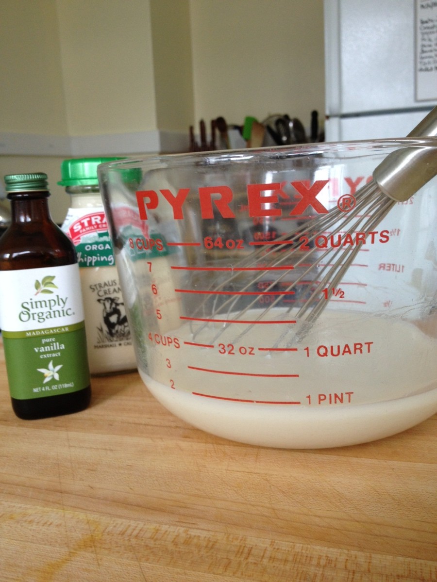 Whisk together the milk, sugar, and a pinch of salt.