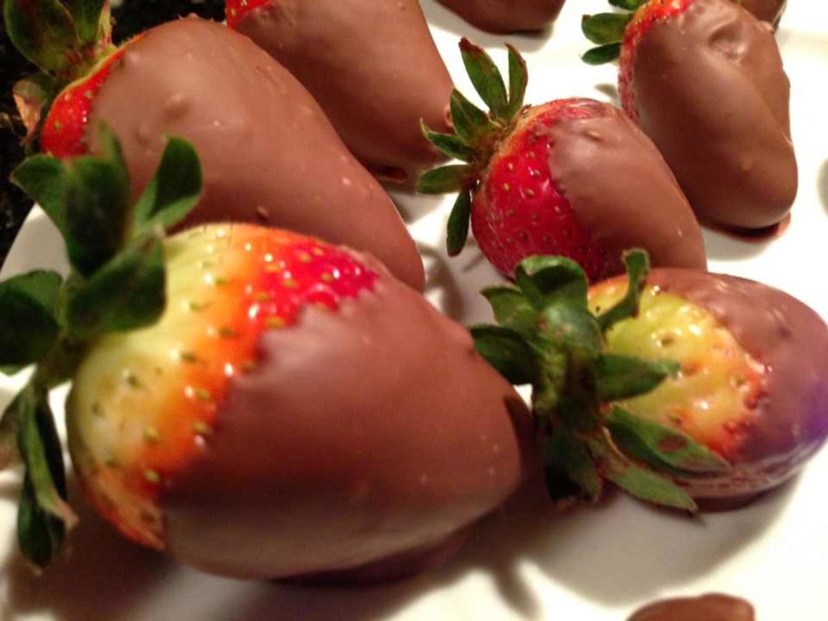 Freshly hand-dipped chocolate strawberries