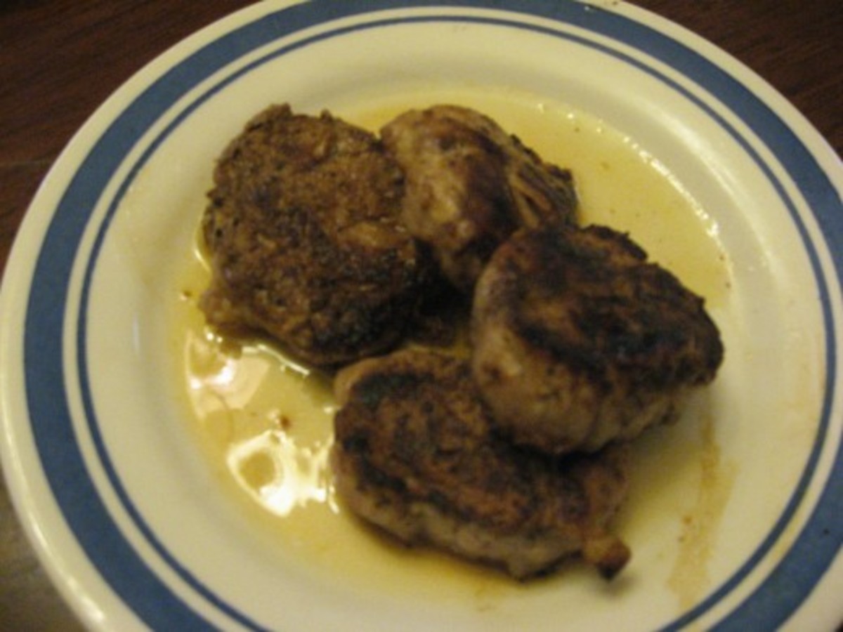 Grilled medallions with honey-wine sauce
