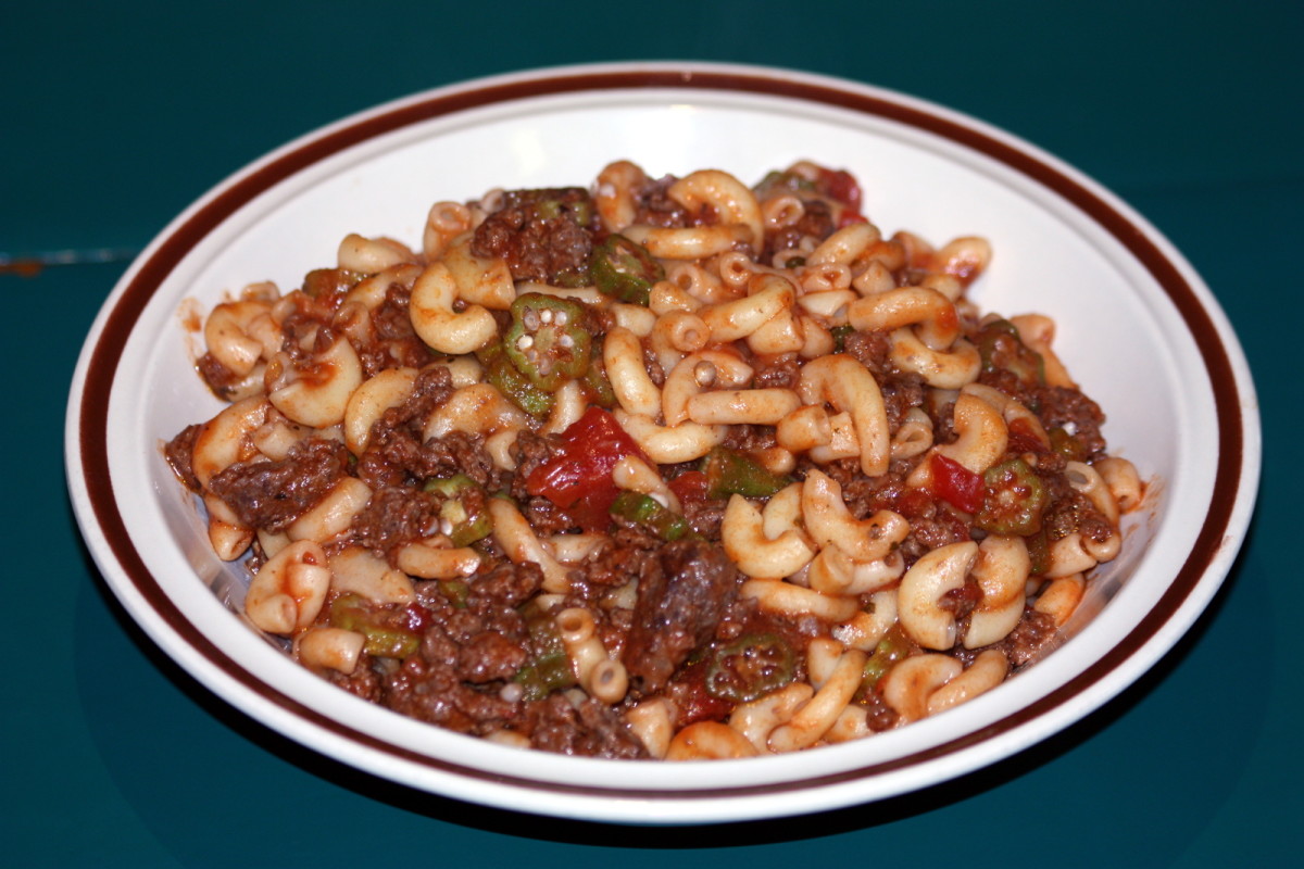 Use stewed tomatoes in a delicious okra goulash.