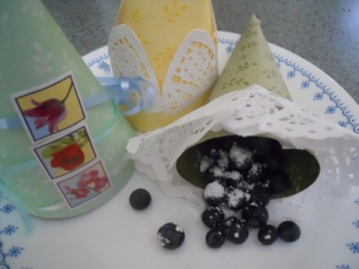 Blueberry Treat Cones