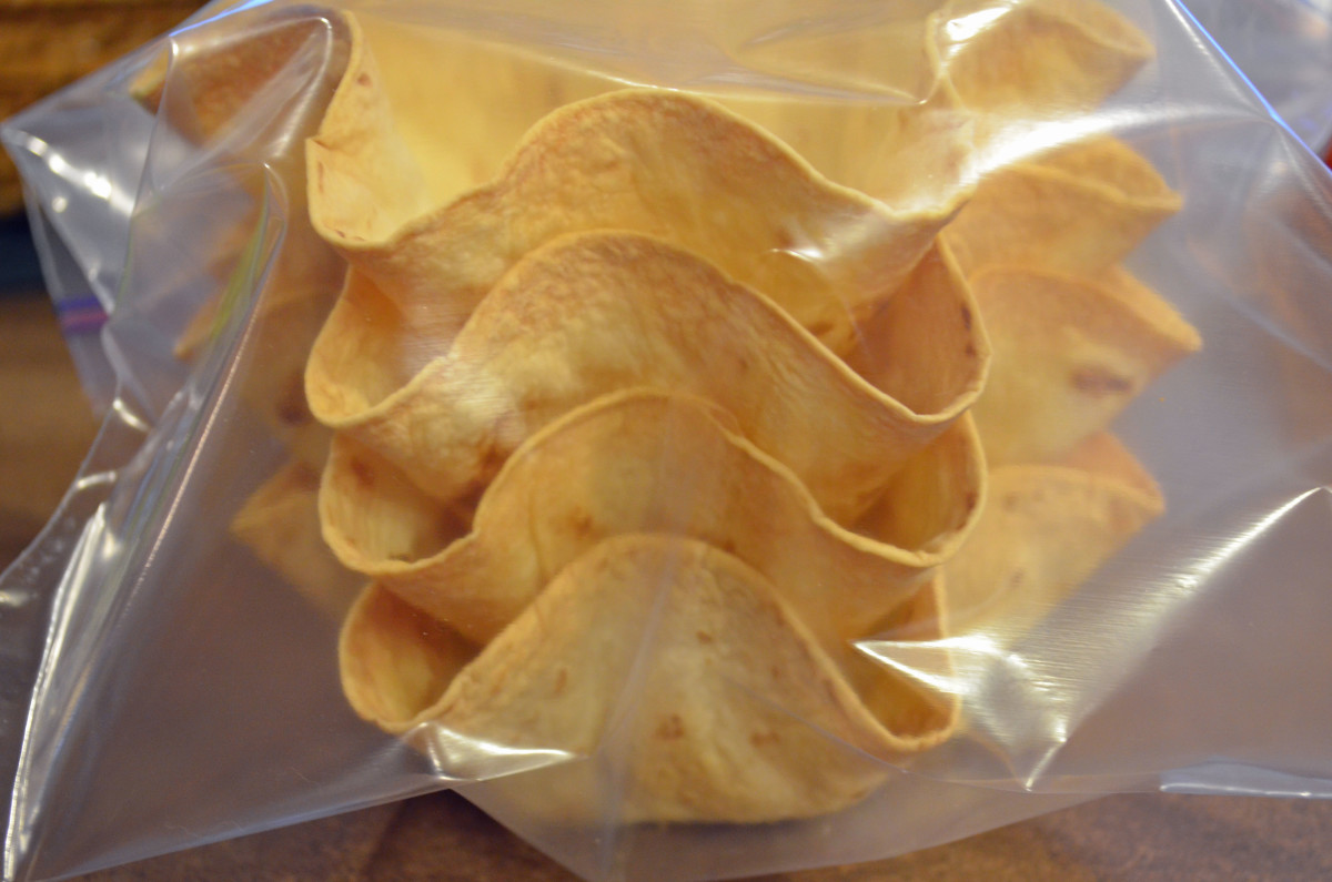 Store extra tortilla bowls in a plastic bag for up to 1 week after baking.