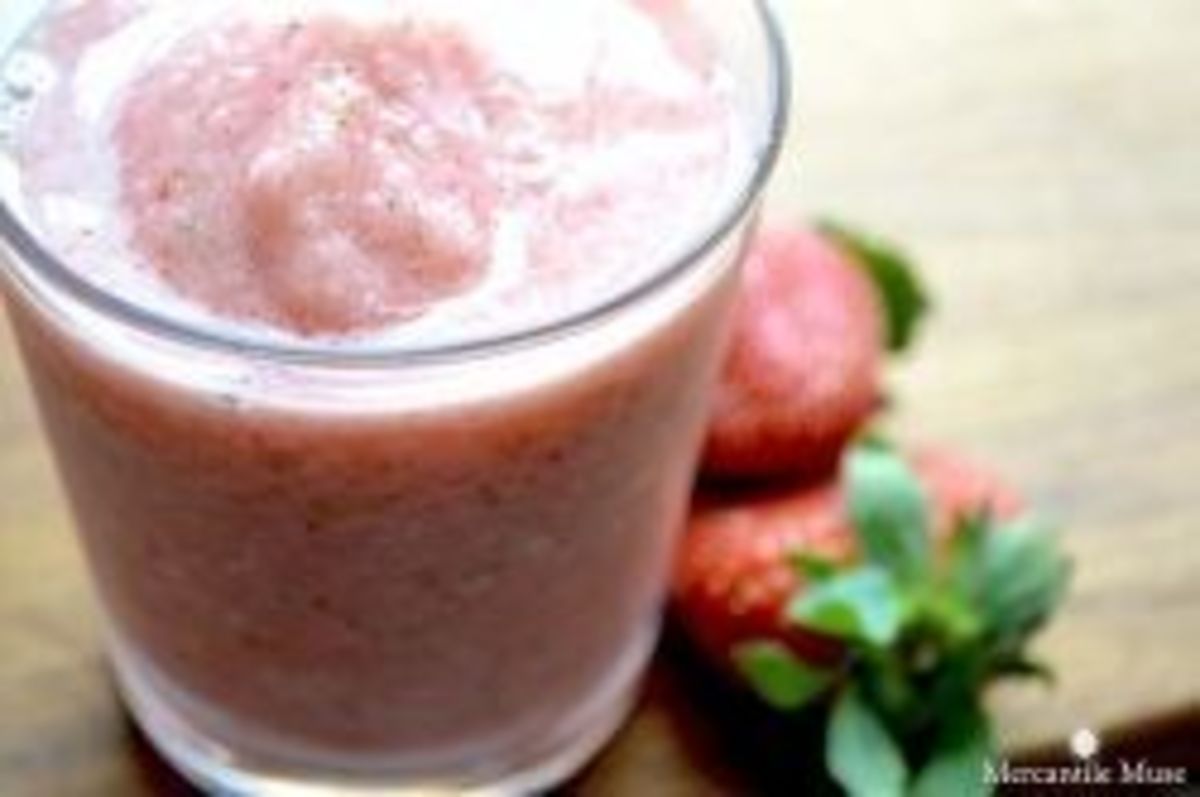 A strawberry smoothie.