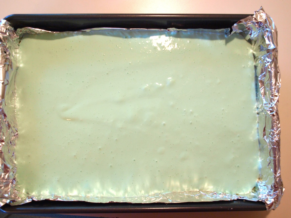 Pour the lime mixture over the cooled crust.