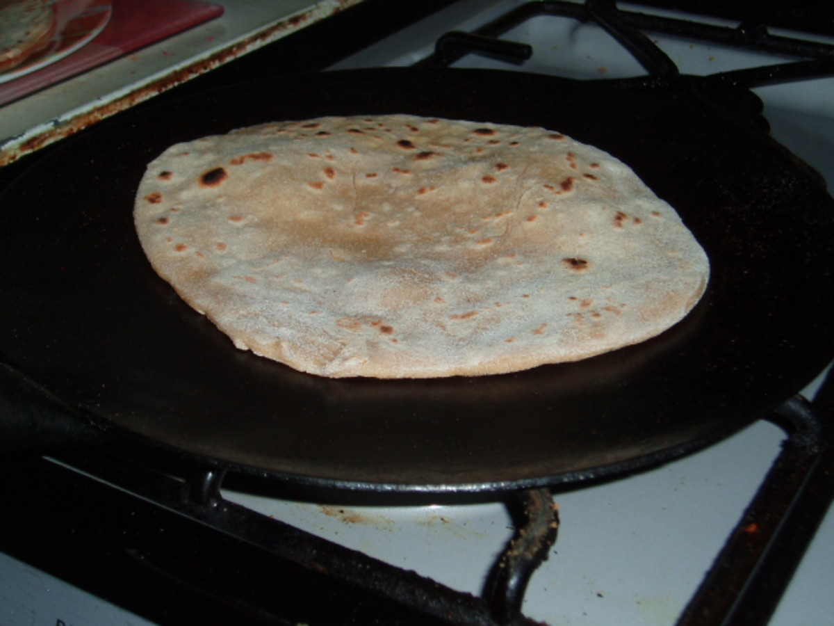 chapatis - fill them with the prawns