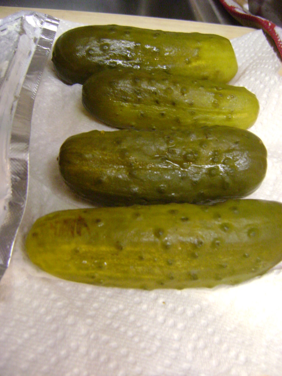 The pickles need to be completely dry. This helps them stick to the cream cheese.