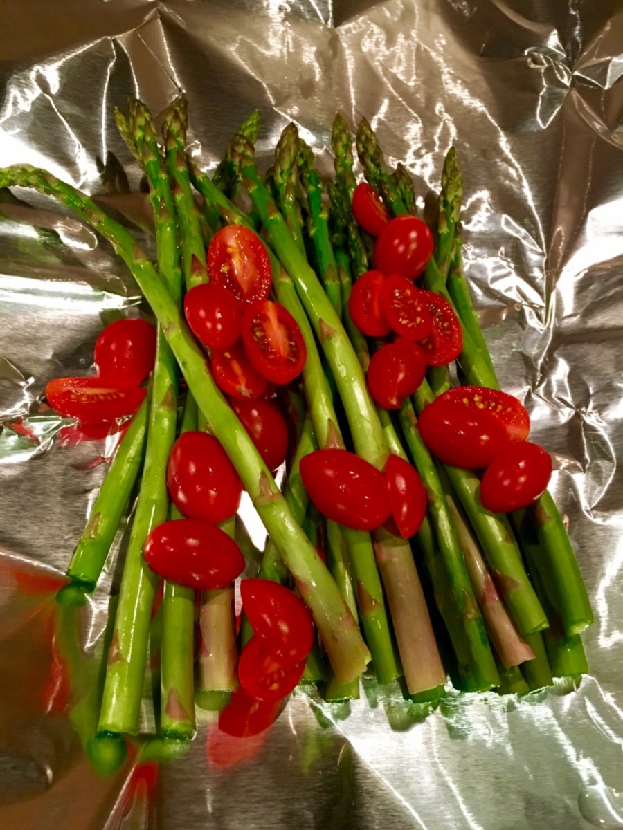 Asparagus and tomatoes
