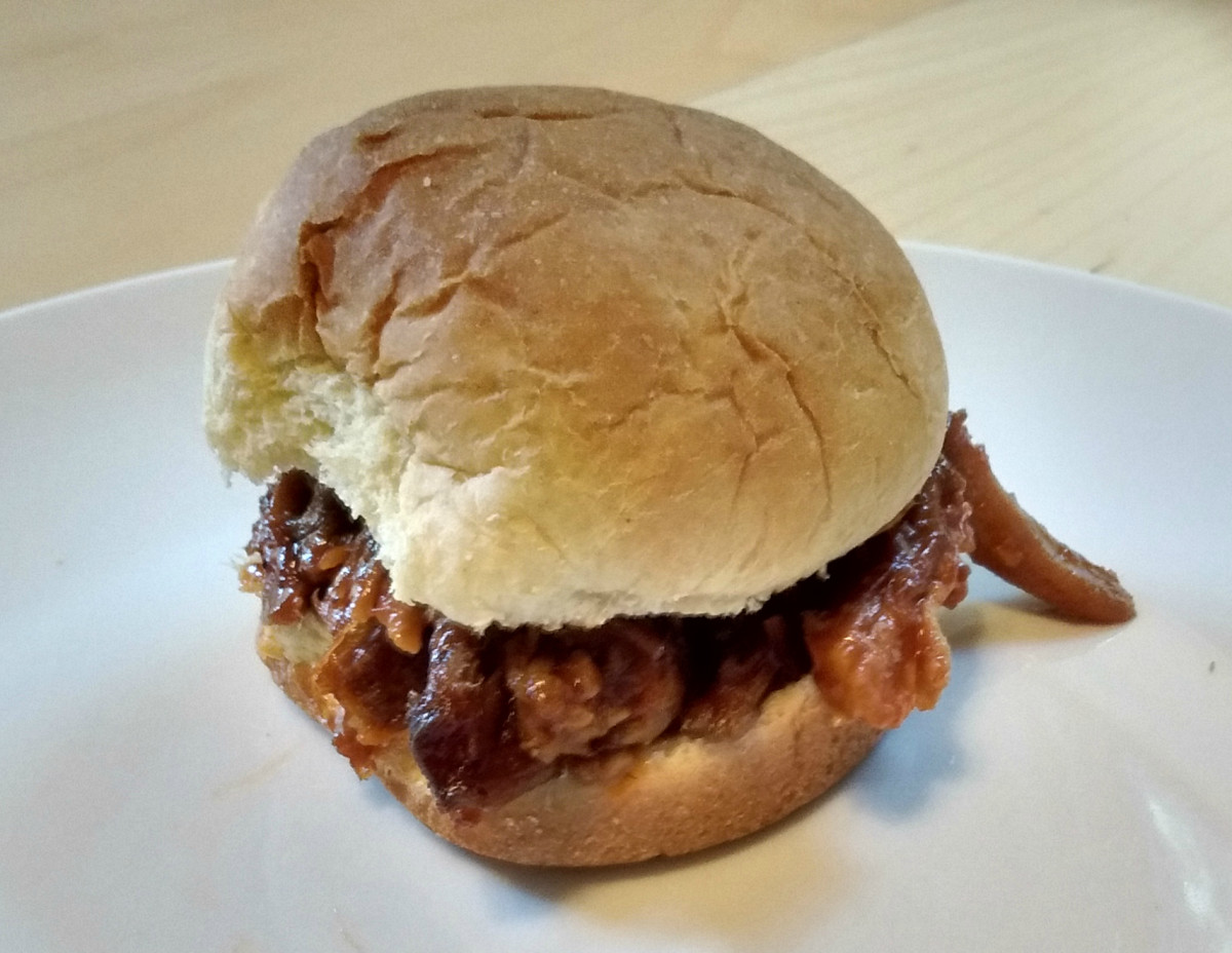 Delicious pulled pork sandwich
