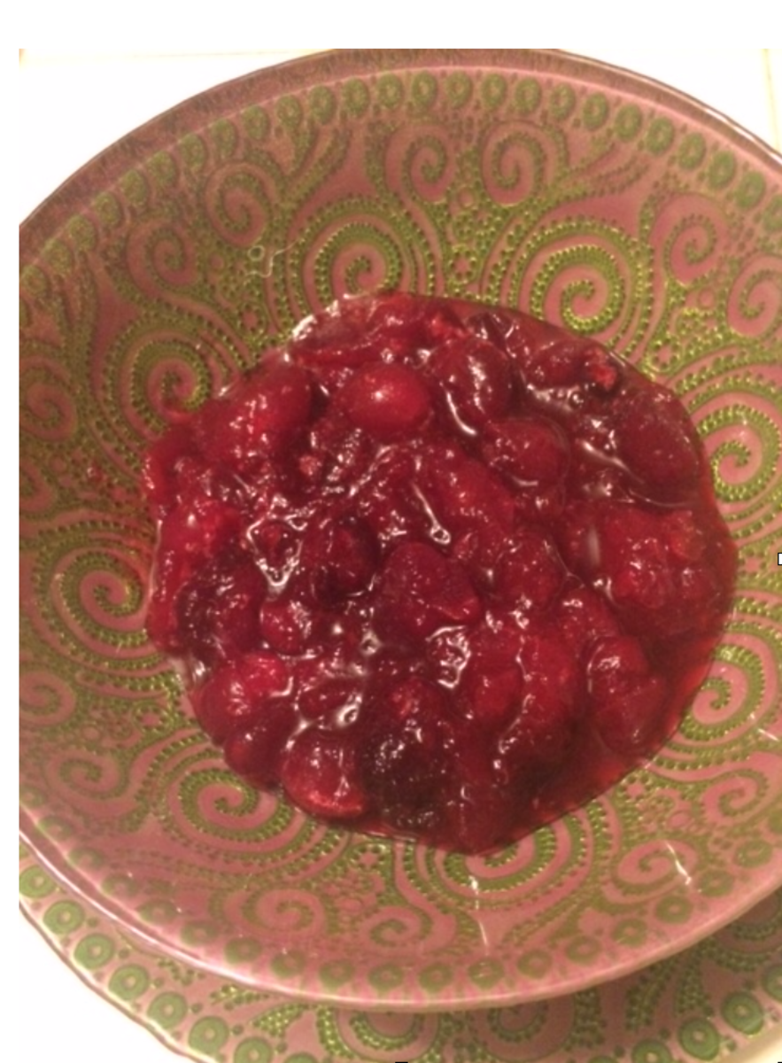 The cranberry sauce is ready serve alongside your favorite Holiday dishes.