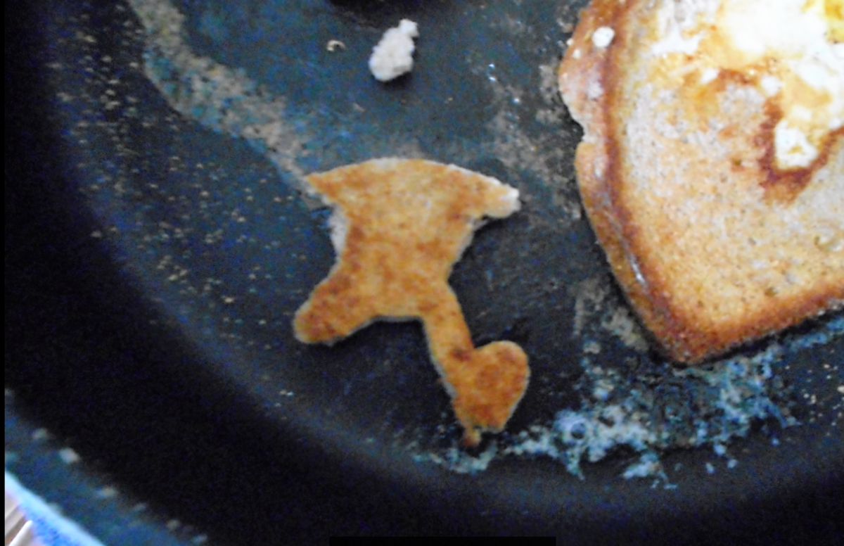 Don't forget to fry the little horse cut-out that you made. Might as well cook it as long as you're cooking!