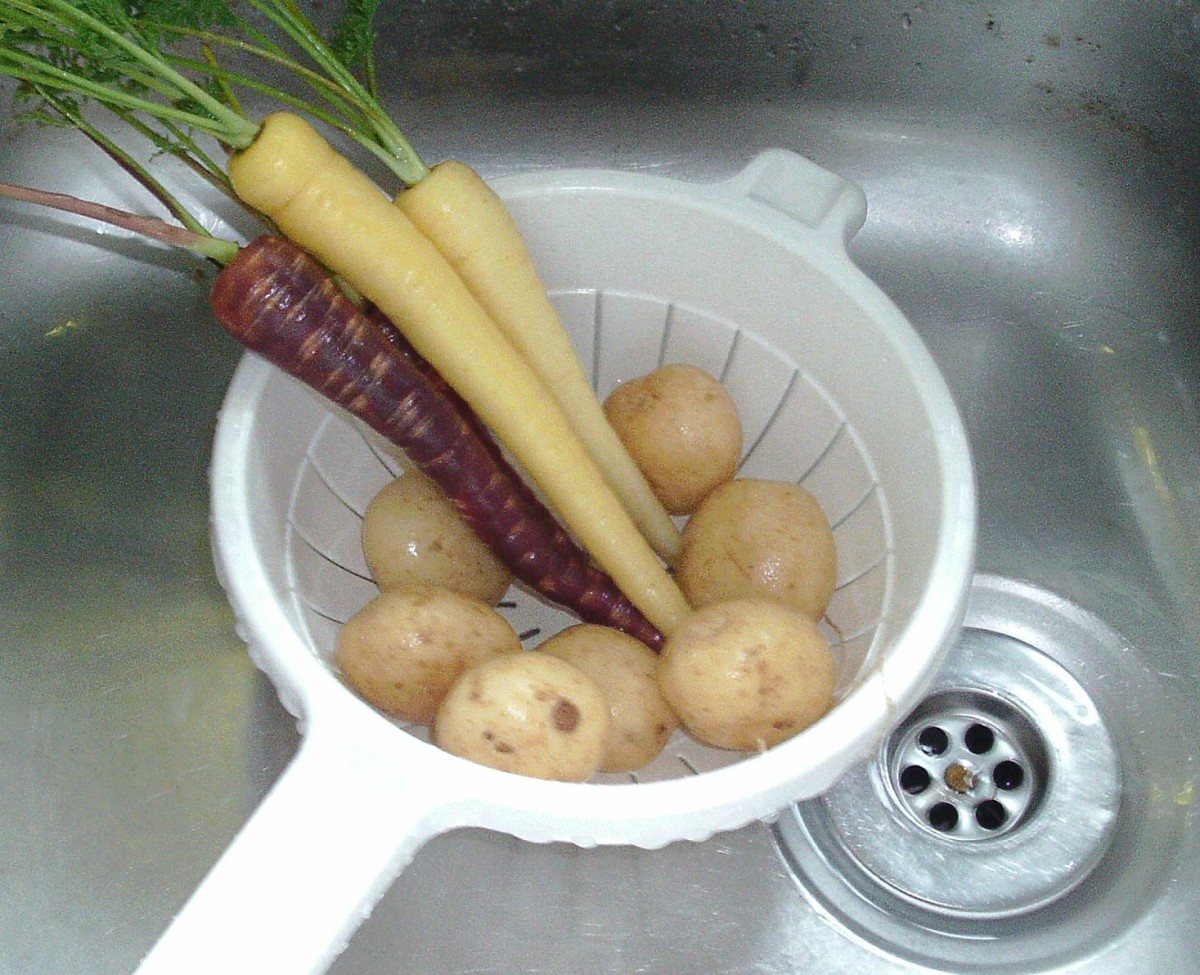 Washed vegetables