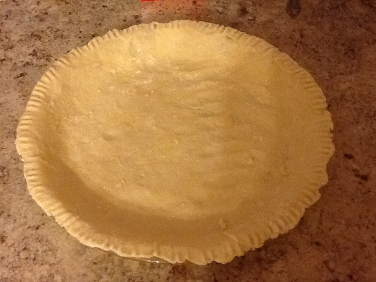 Crust in pie plate