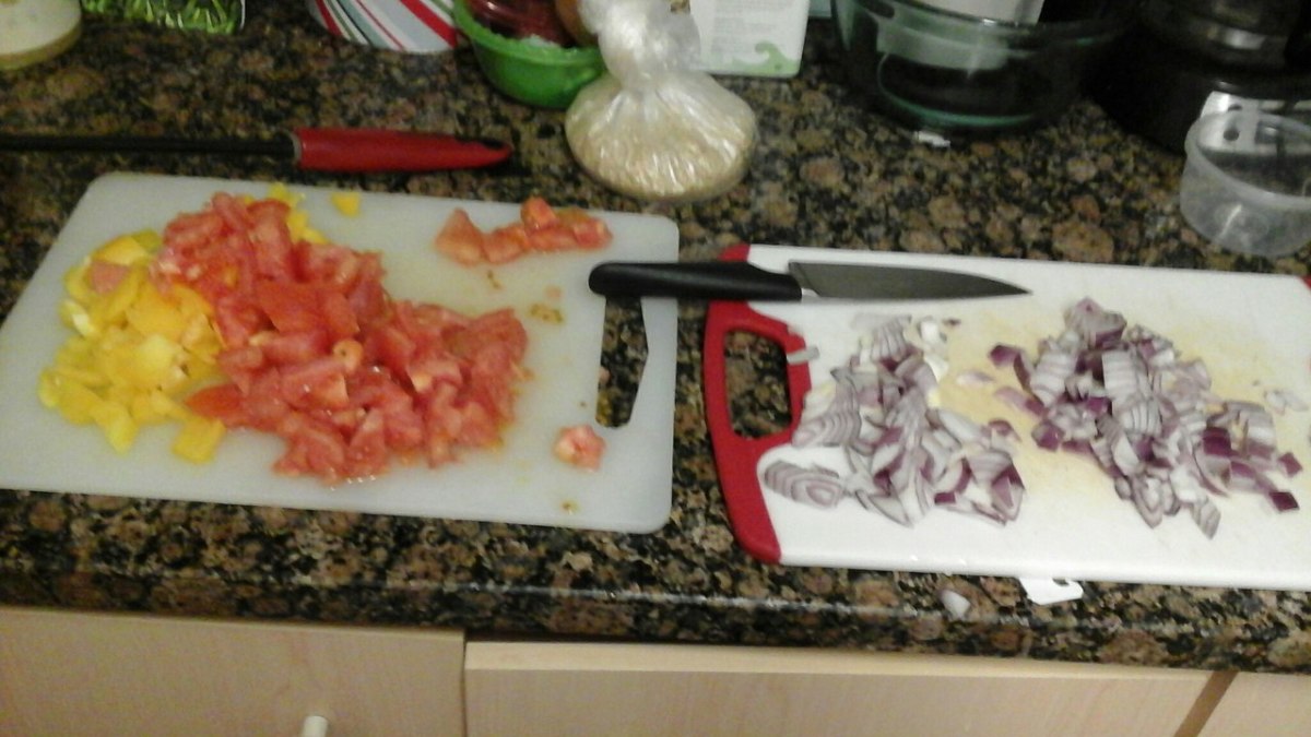 Chop the veggies.