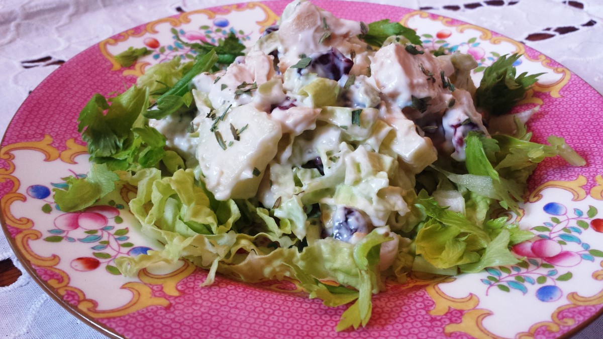 Chicken Tarragon Waldorf Salad with Blueberries