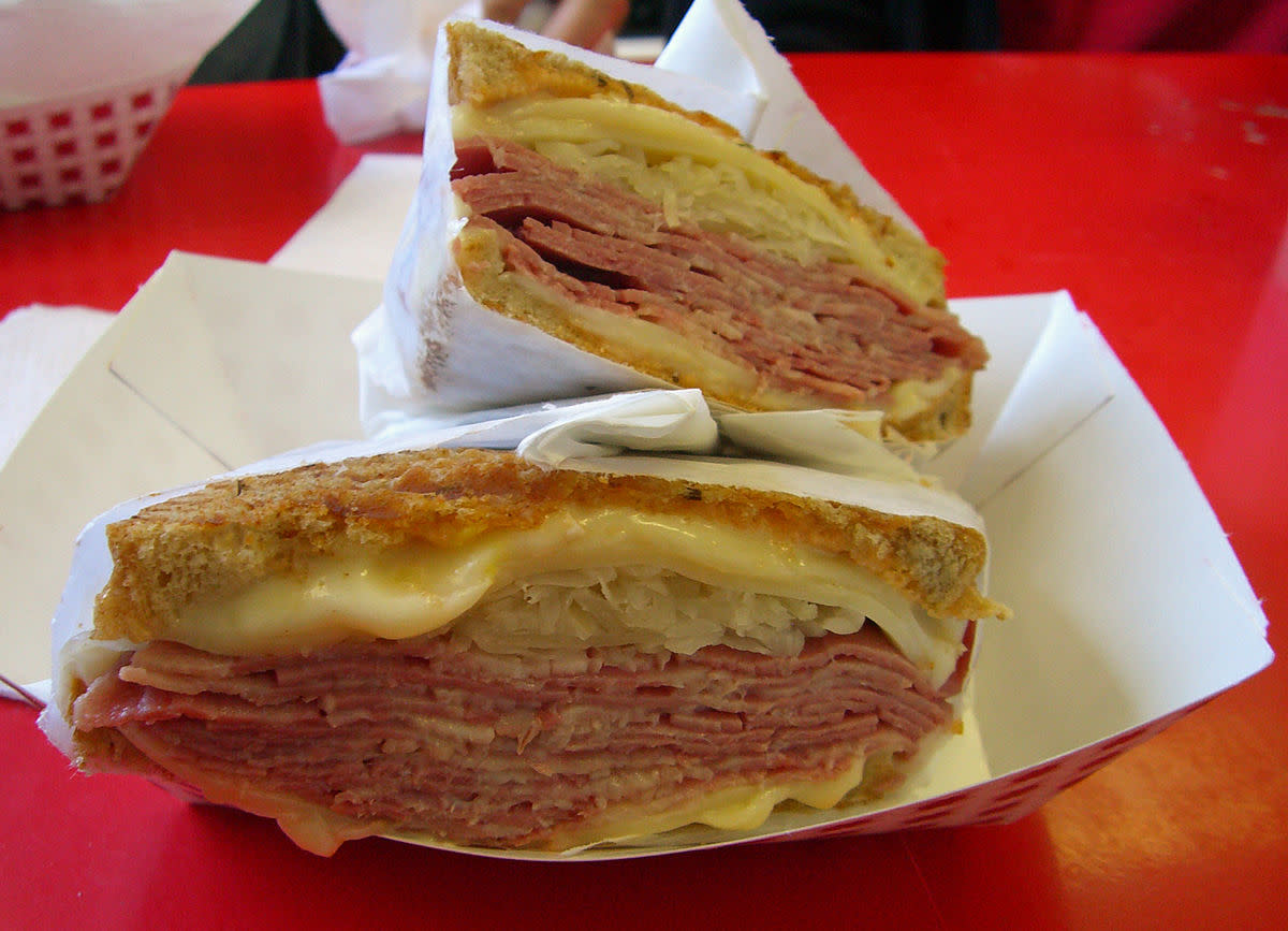 The Reuben in all its artery-clogging glory.