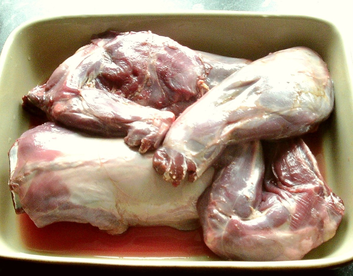 Portioned hare