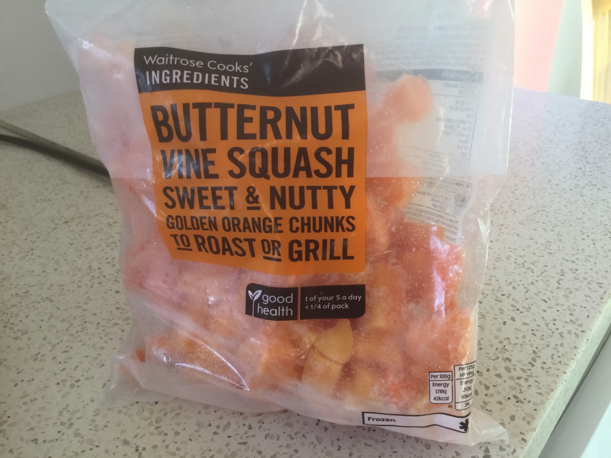 Pre-chopped butternut squash is available from the freezer in many supermarkets.