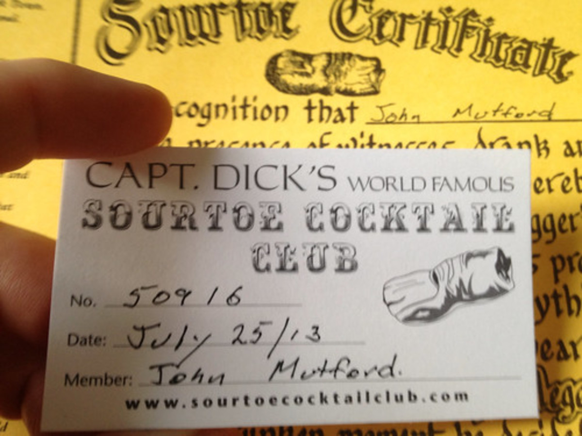 The sourtoe certificate