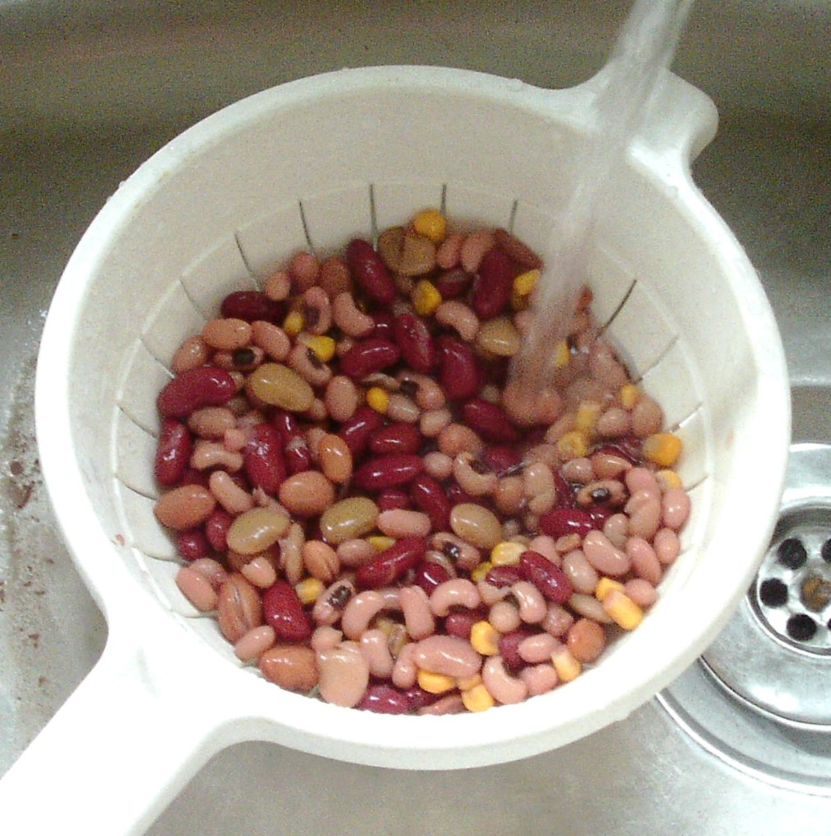 Rinse beans under cold running water