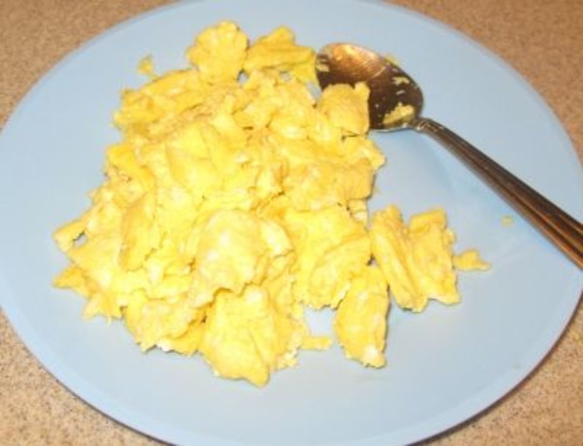 Light and fluffy eggs
