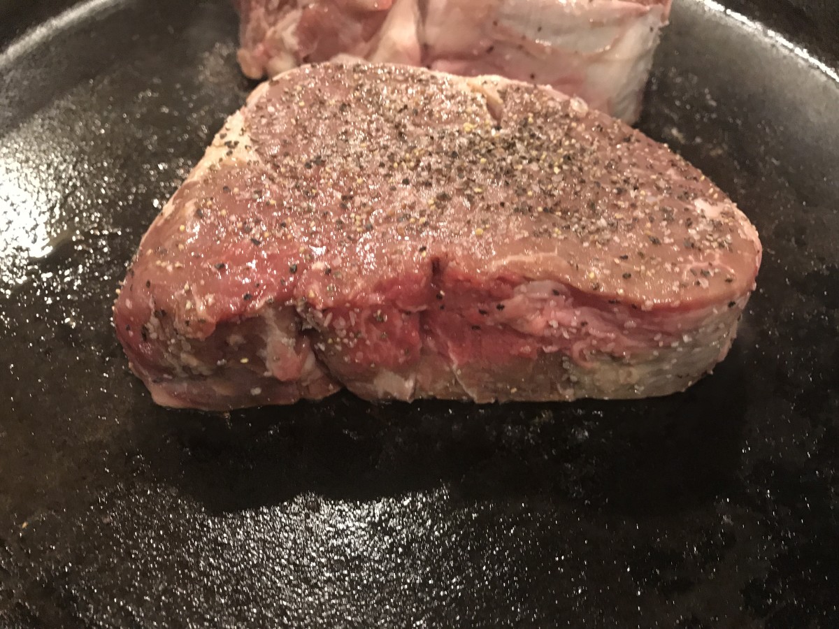 Step 3: Cook for 12 to 15 Minutes Total (Time May Very Depending on Steak Size). 