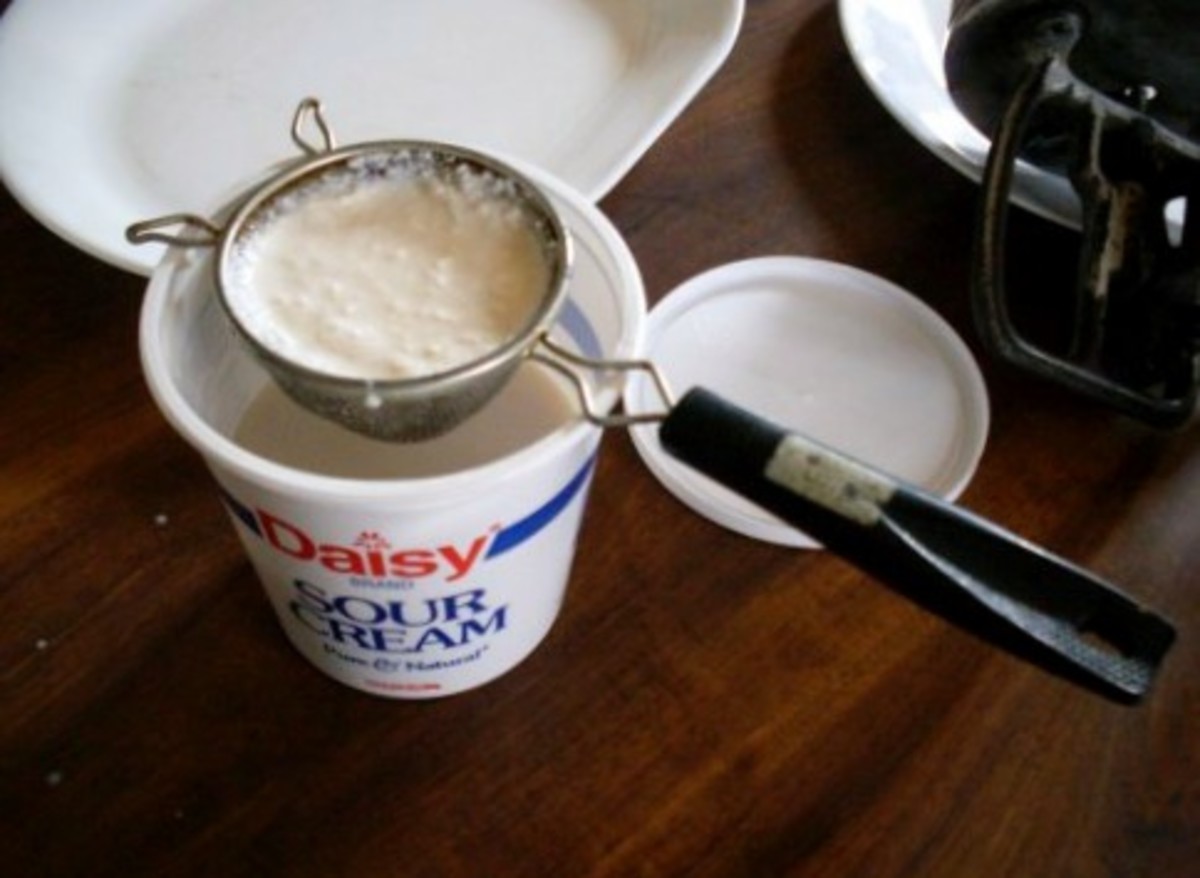 Depending on how lumpy your cream is, you may not need a strainer to drain the buttermilk at first.