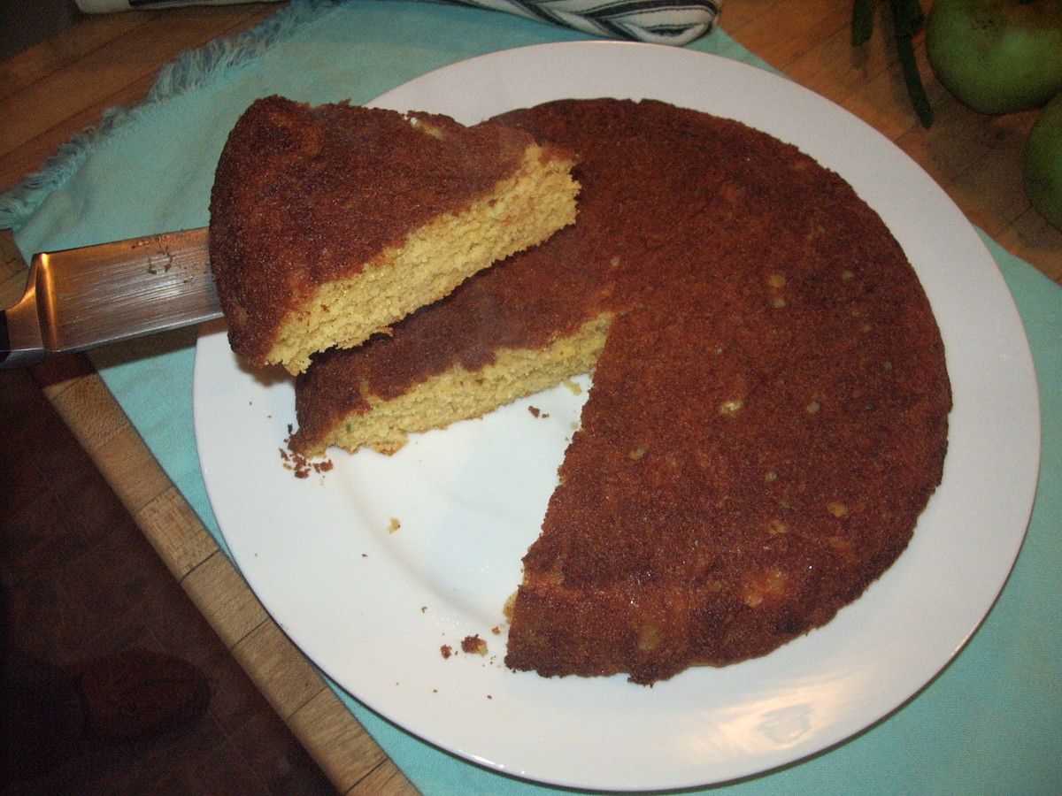 A piping hot slice of incredible cornbread!