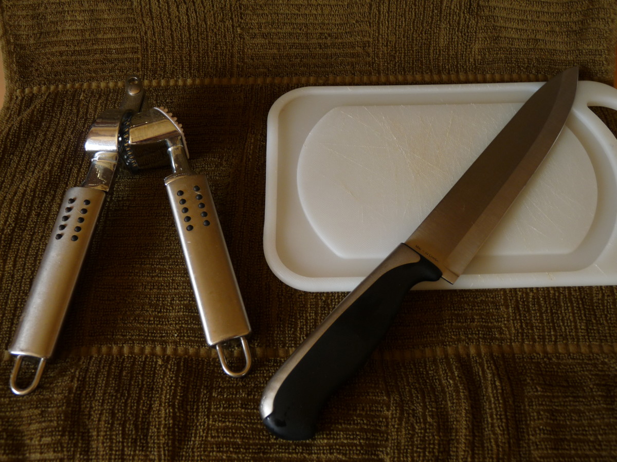 Do you need a garlic press for that recipe? Use a cutting board and a broad knife instead.