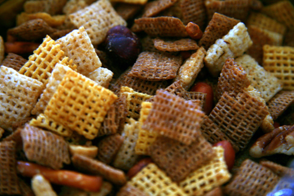 chex mix pieces