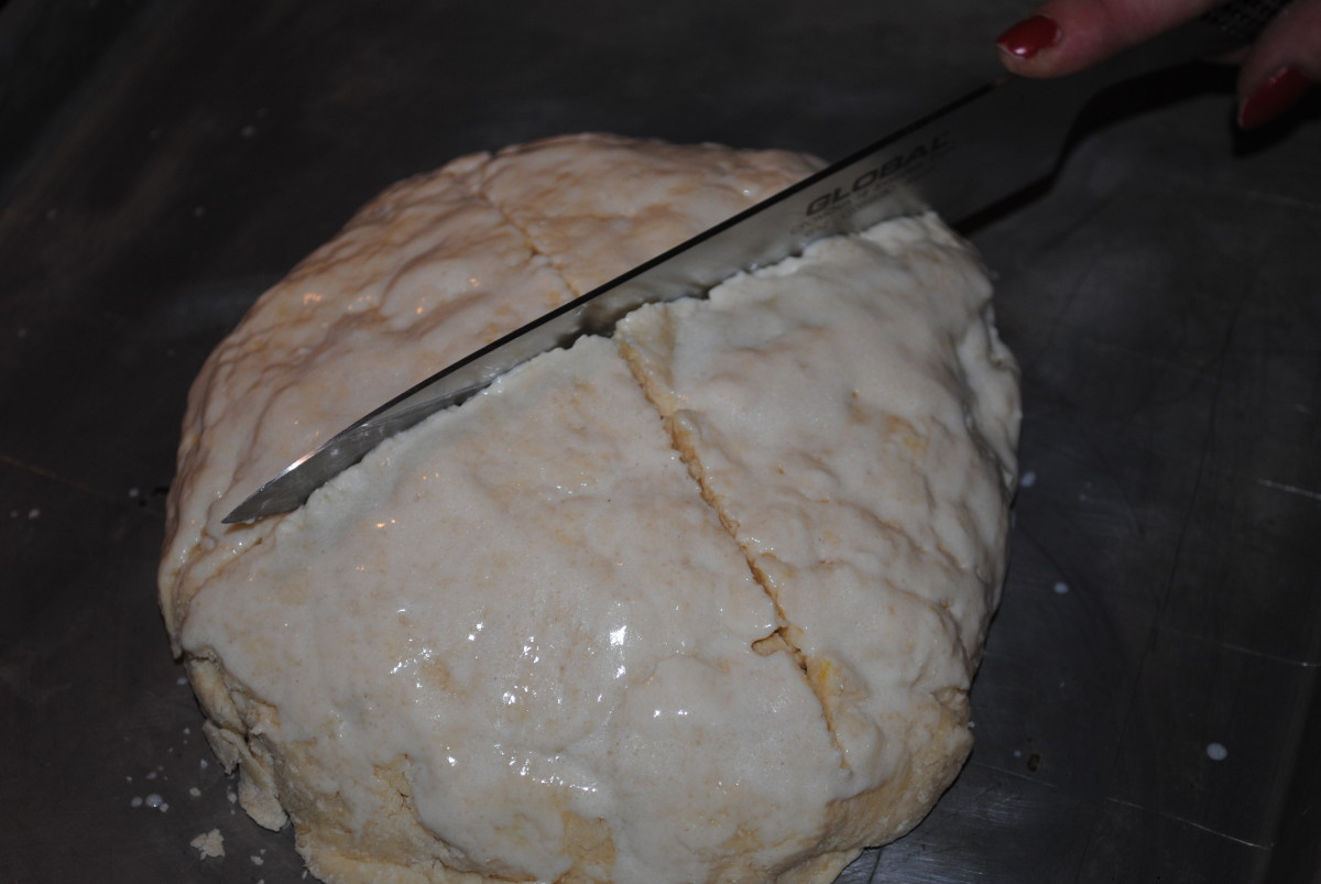 Cut the crosses in the top pretty deep - let your knife go at least halfway down through the dough.