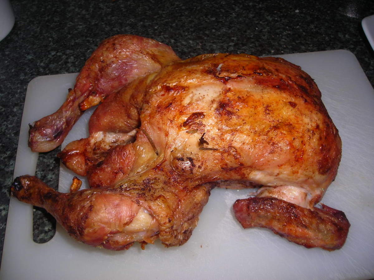 Roast chicken cooked to perfection