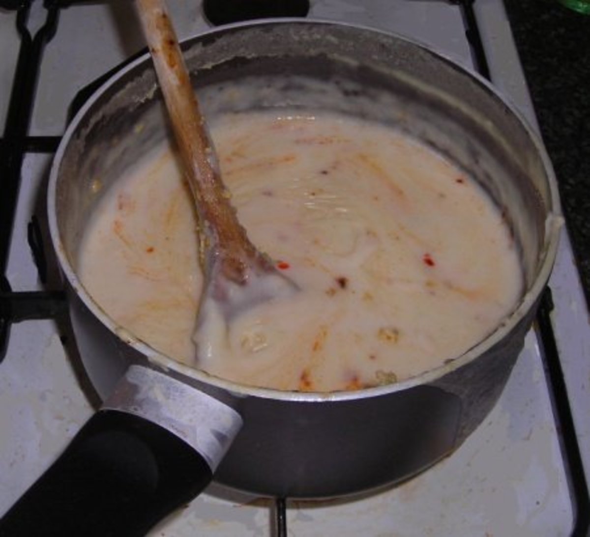 The cheese sauce
