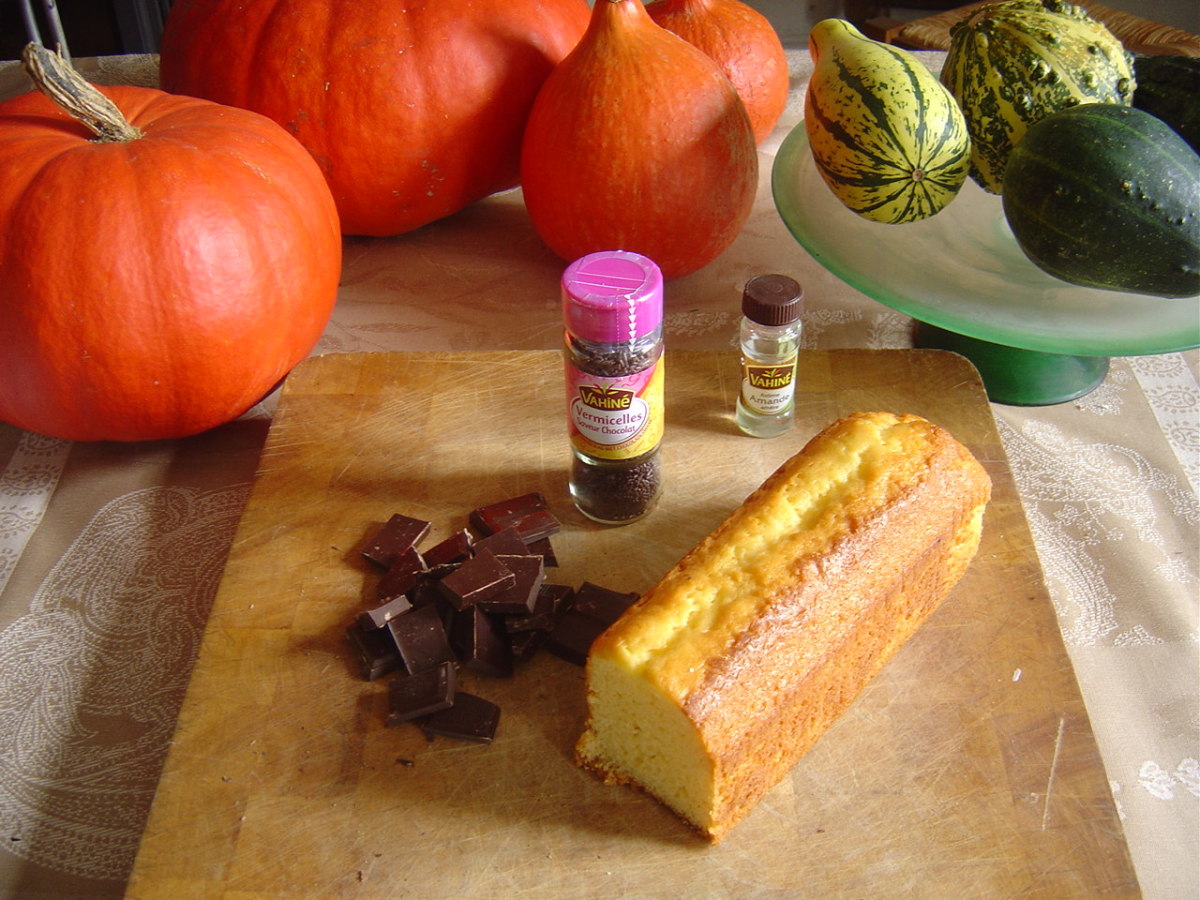Simple ingredients for your Halloween treat. (Add marzipan; the dog ate ours.)
