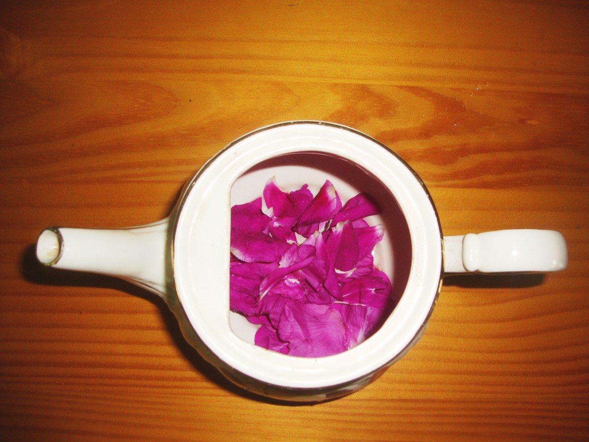 It all starts with rose petals.