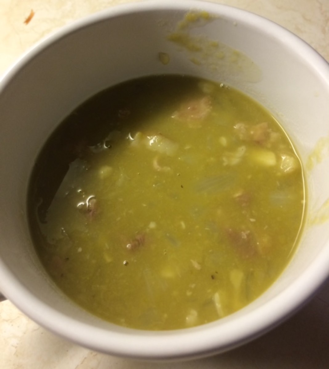 Split pea soup using green split peas