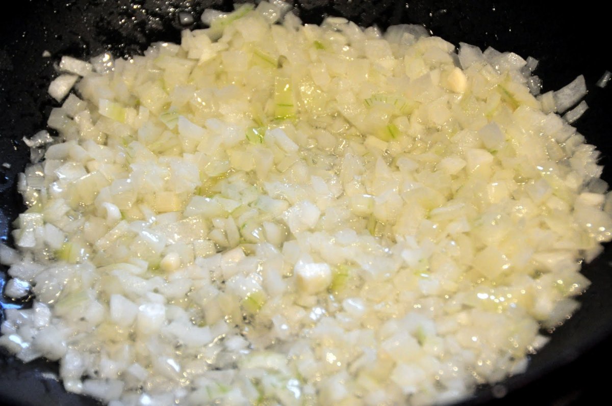 Stir onions