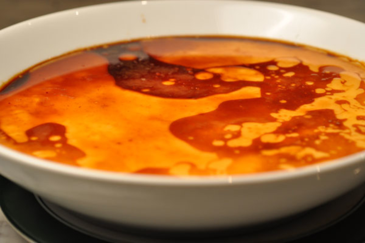 Steamed Savoury Egg Custard with dressing of oil & soy sauce. Image:  Siu Ling Hui