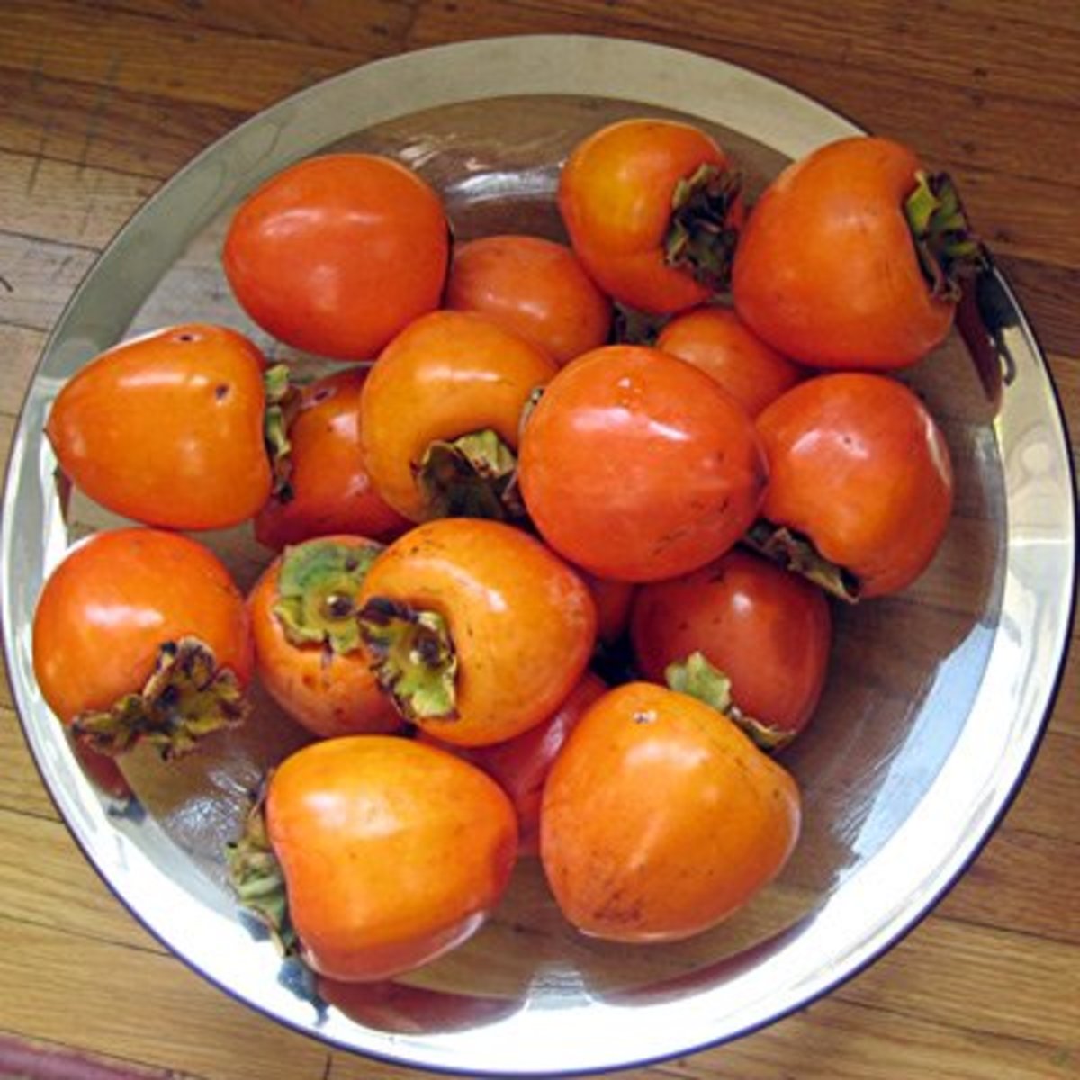 Bowl of Hachiya persimmons