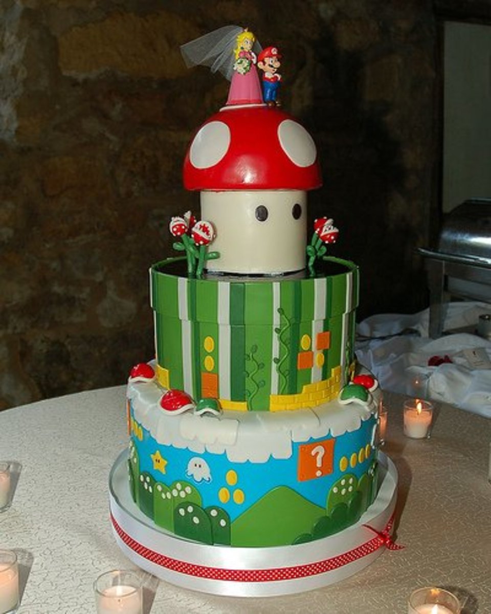 Super Mario wedding cake