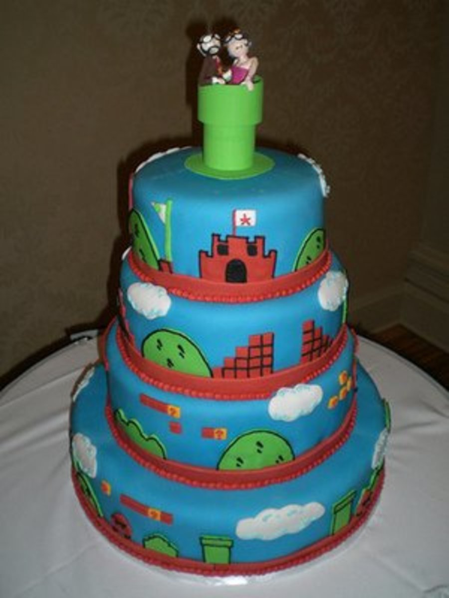 Super Mario wedding cake