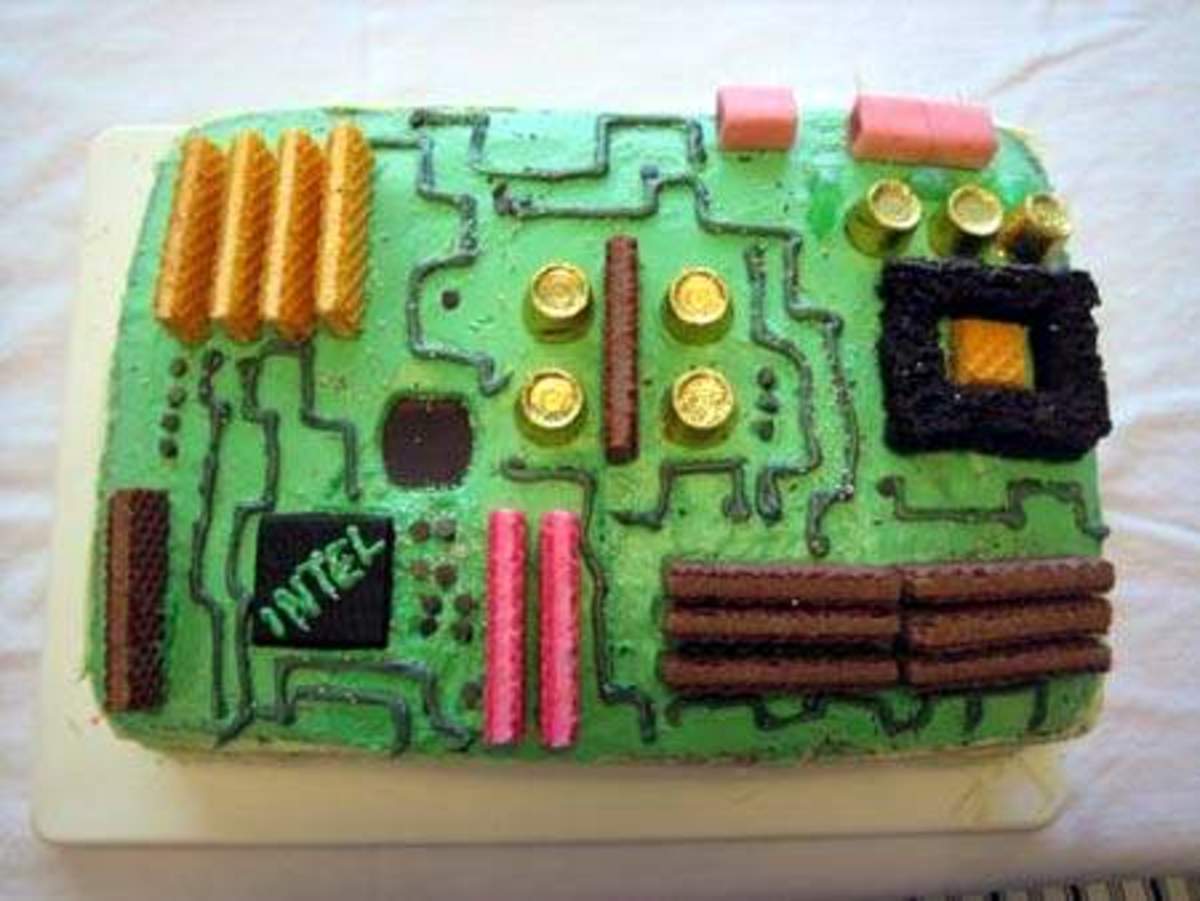 Circuit board cake