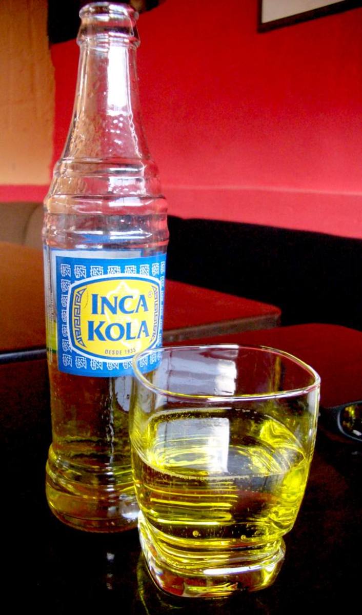 High levels of tartrazine (Yellow No. 5) are used to give Inca Kola (a common carbonated beverage in Peru) its characteristic yellow color.