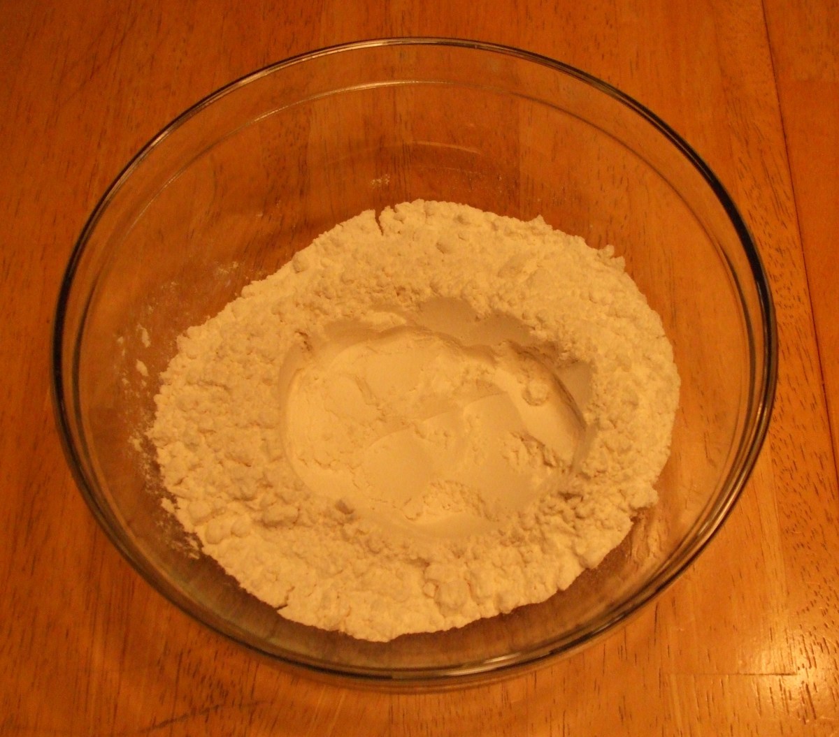 Mixed flour and salt