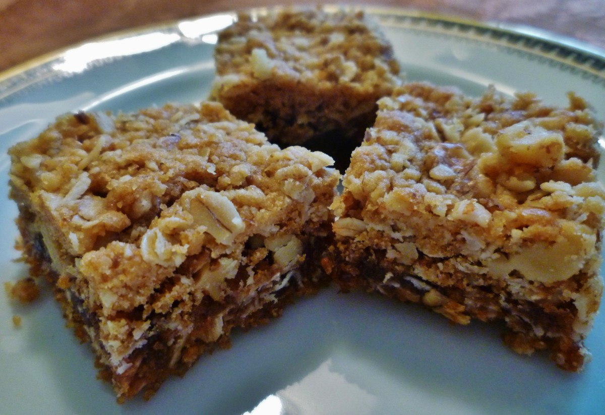 Oatmeal Date Nut Squares