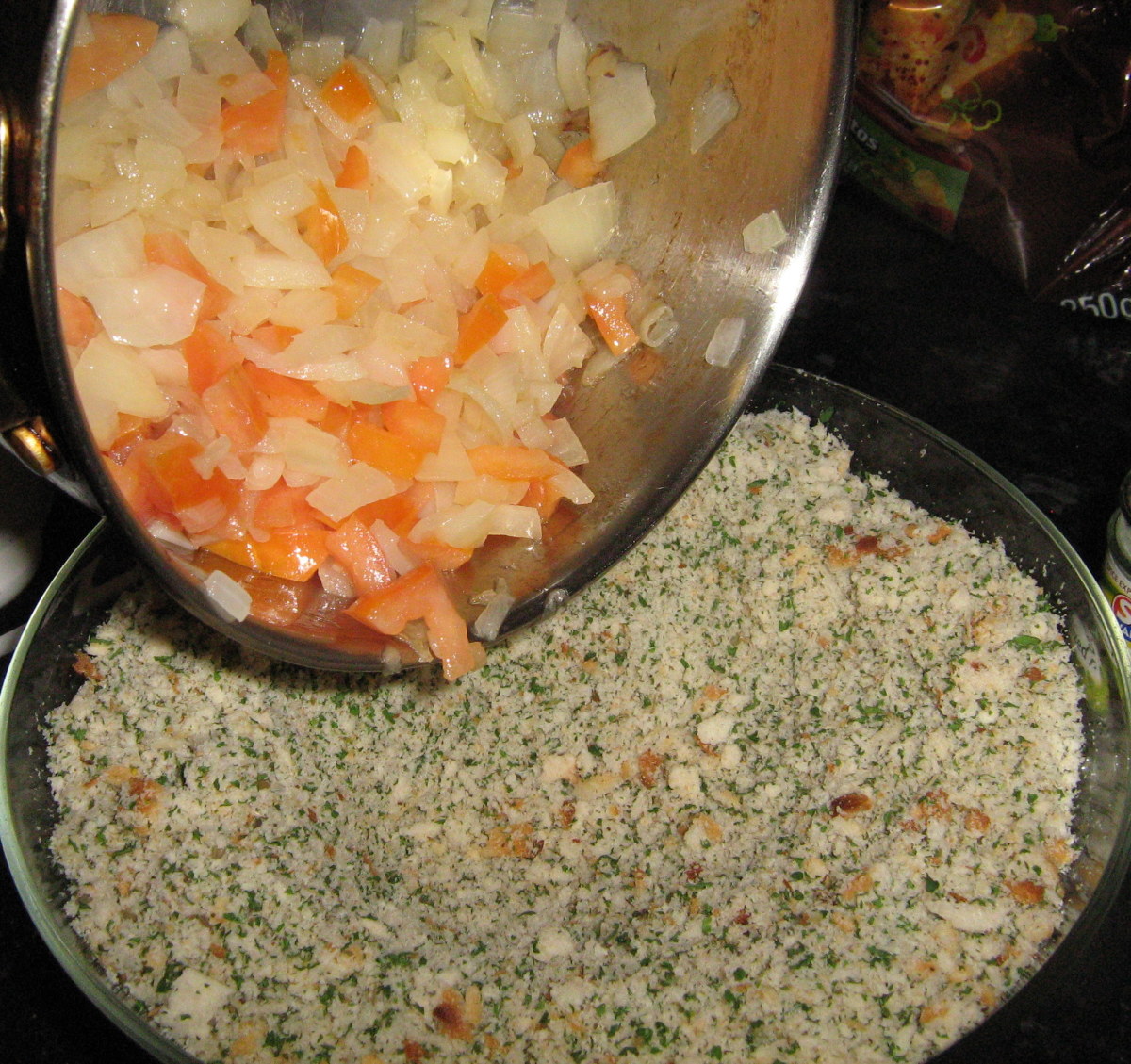 Preparing the stuffing