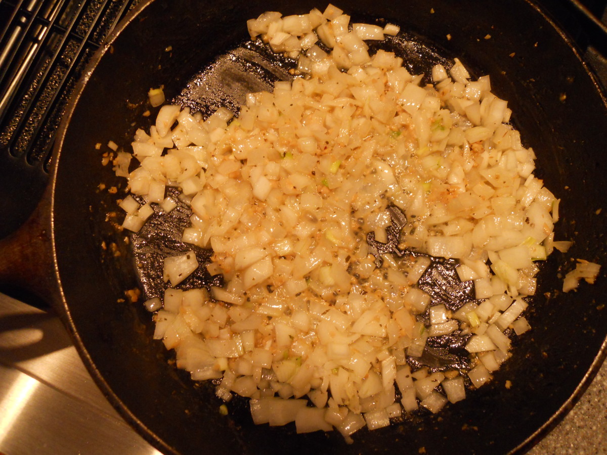 Saute onions and garlic for 3-5 minutes.