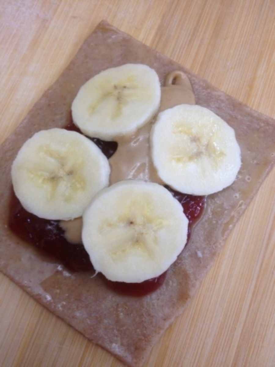 You can be creative and add peanut butter, jelly, and bananas. 