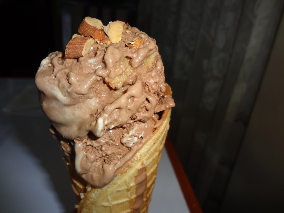 Chocolate Peanut Butter Ice Cream Cone