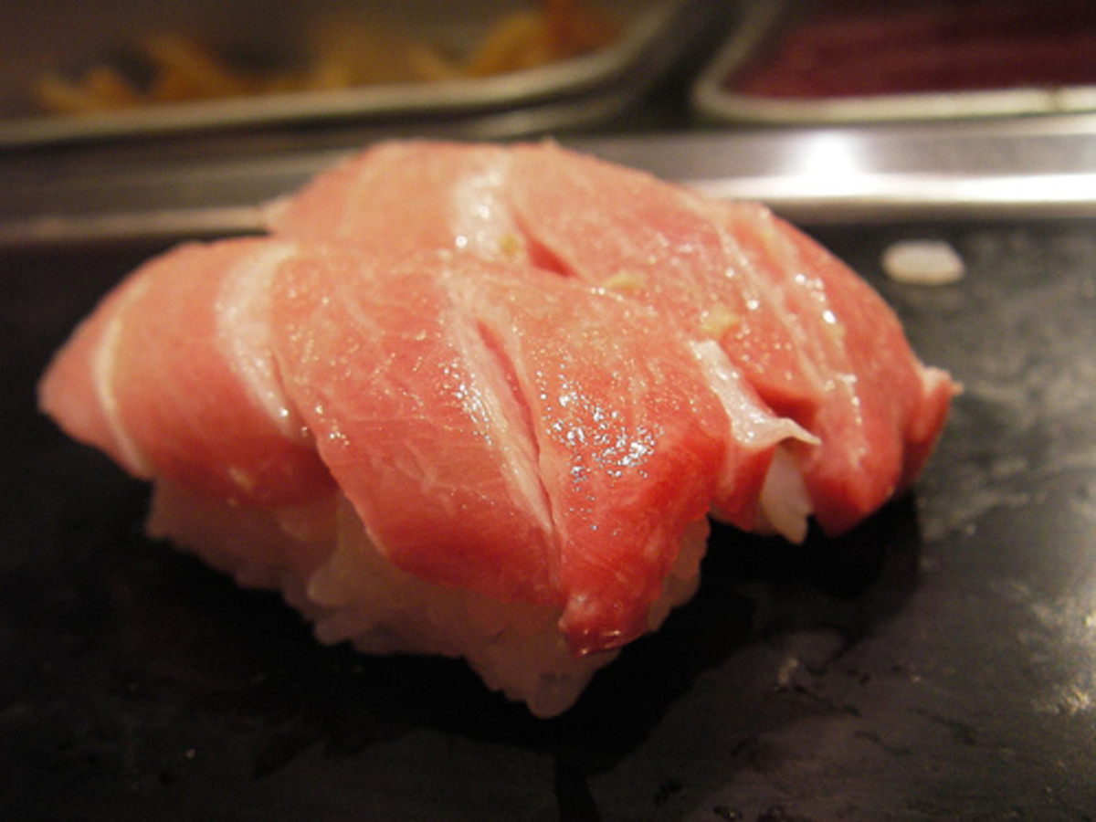 Toro: fatty tuna nigiri sushi